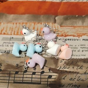 Cute Duck Earrings Set